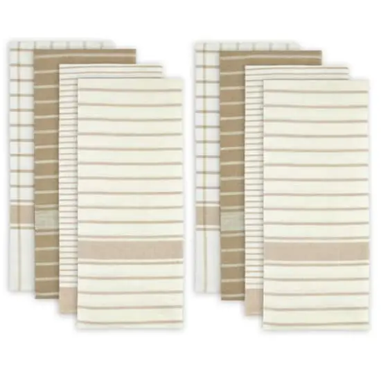 DII&reg; Basic Dishtowels Set, 8ct. Taupe {1}