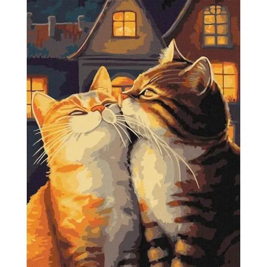 Ideyka Enamored Cats Painting by Numbers Kit {3}