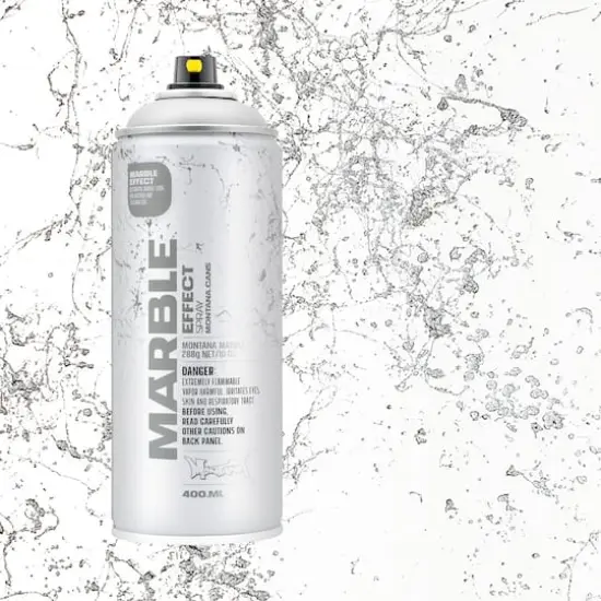 Montana&trade; Cans 400mL MARBLE Effect Spray Paint White {3}