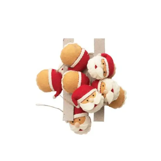 Hello Honey&reg; 6ft. Jute & Wool Felt Santa Garland {5}