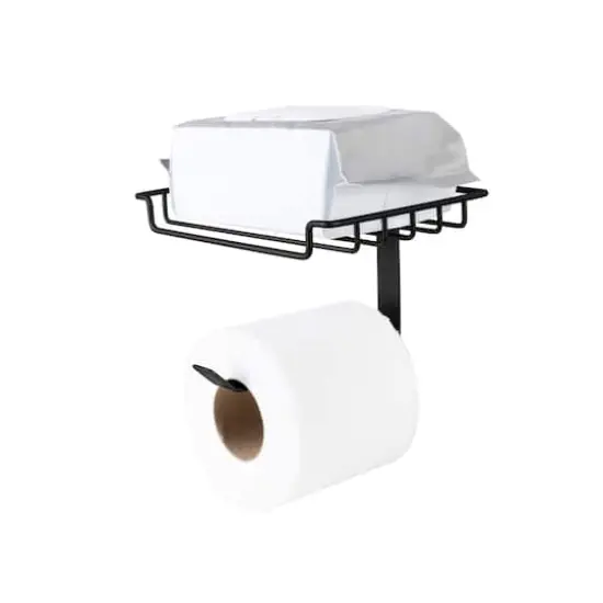 Bath Bliss Black Over the Tank Tissue Dispenser & Wipe Holder {1}