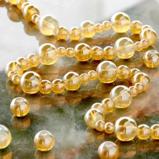Champagne Silverite Round Glass Beads by Bead Landing&trade; {3}