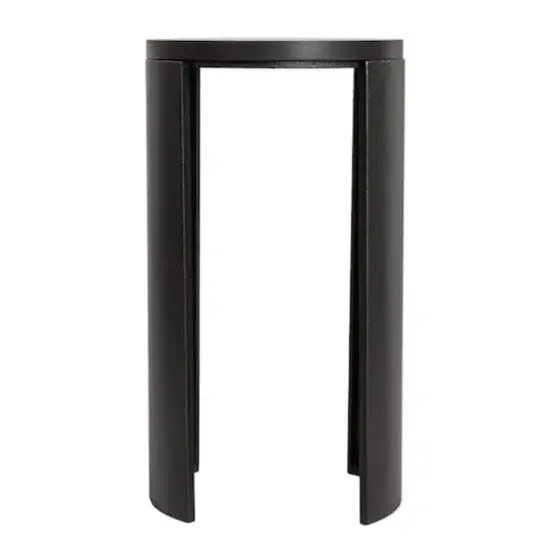 Hello Honey&reg; Black Sleek Metal Round End Table {3}
