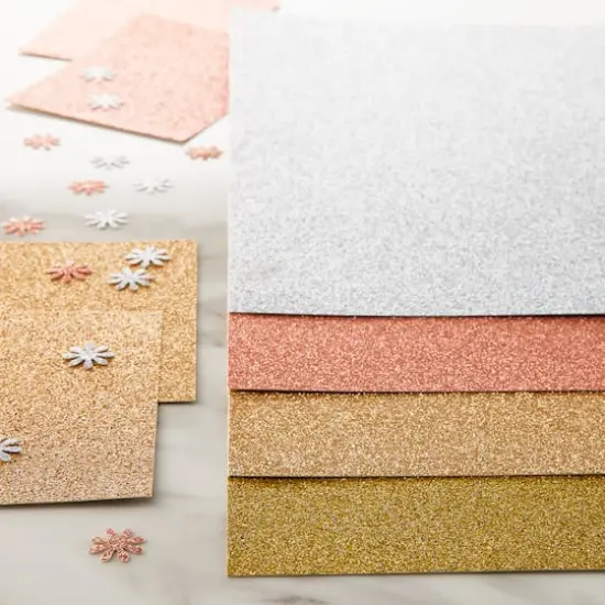 Glitter Metallic Cardstock Paper by Recollections&trade;, 8.5" x 11" {3}