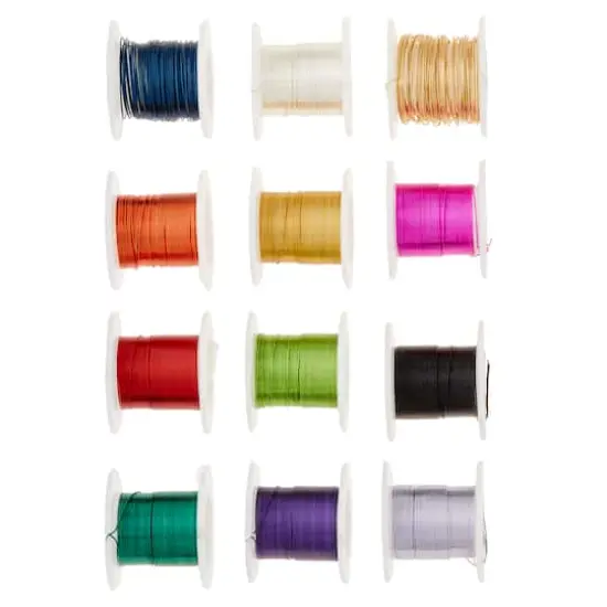 Bead Landing&trade; Silver Plated Copper Wire, 28 Gauge, 12 Pack {1}