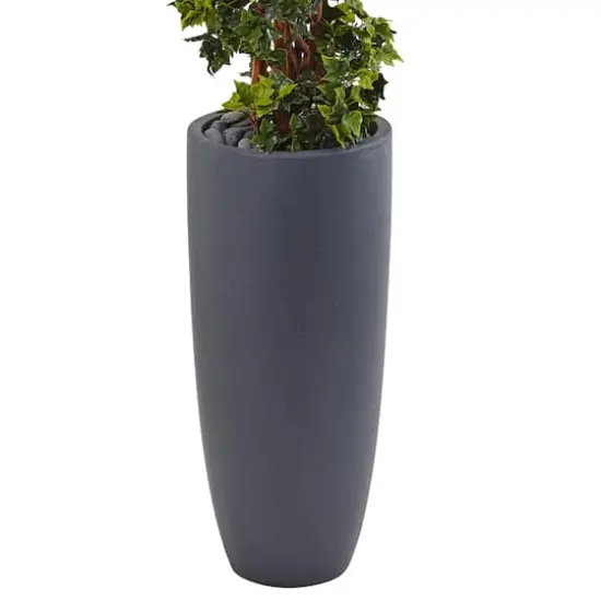5ft. English Ivy Spiral Topiary Tree in Gray Planter {4}