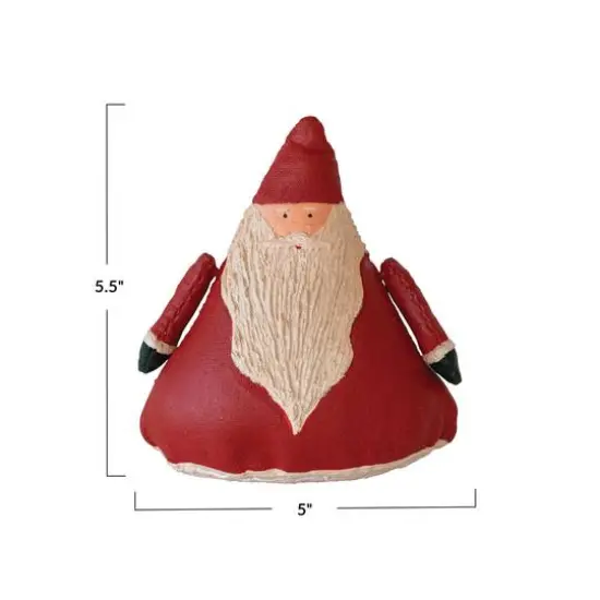 Hello Honey&reg; 5.5" Red & Cream Hand-Painted Canvas Santa {5}
