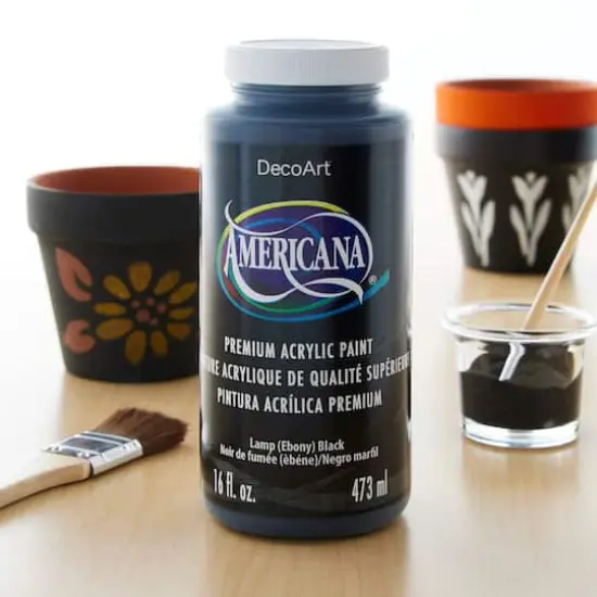 Americana&reg; Acrylic Paint, 16oz. Lamp Black {3}