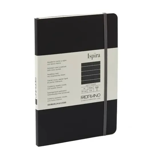 Fabriano&reg; Ispira Black Soft-Cover Notebook {1}