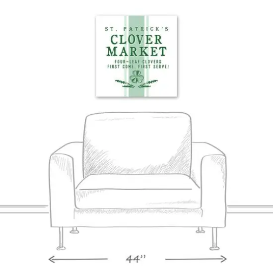St. Patrick's Clover Market Canvas Wall Art {6}