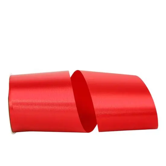 JAM Paper 4" x 50yd. Satin Allure Single Face Ribbon Scarlet {1}