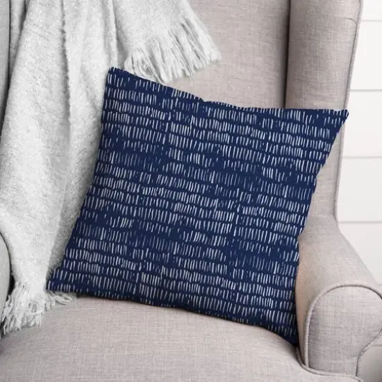 Indigo Thatch Throw Pillow {3}