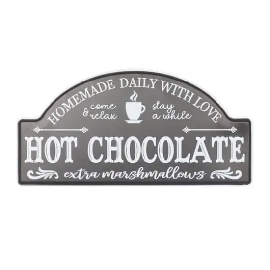 30" Black Hot Chocolate Farmhouse Wall Sign {1}