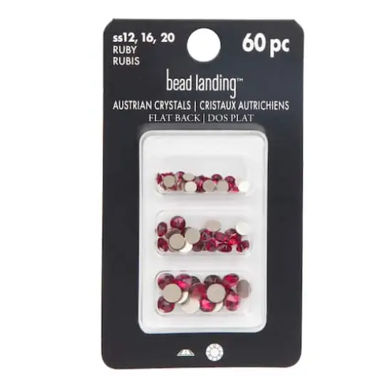 Round Flatback Austrian Crystals Mix by Bead Landing&trade;, 60ct. Ruby {4}