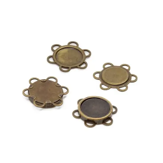 Dritz&reg; Brass Flower Shape Sew-On Magnetic Snaps, 12 Sets {3}