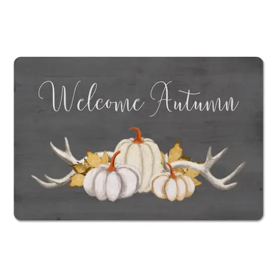 Welcome Autumn Pumpkins Floor Mat {1}