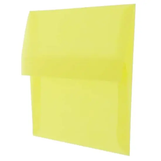 JAM Paper A1 Translucent Vellum Invitation Envelopes, 25ct. Primary Yellow {4}