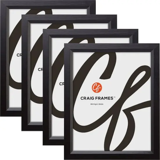 4 Pack: Craig Frames Economy Ebony Hardwood Picture Frame {1}