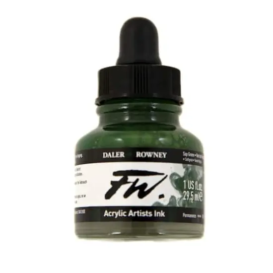 Daler-Rowney&reg; FW Acrylic Artists' Ink Sap Green {1}