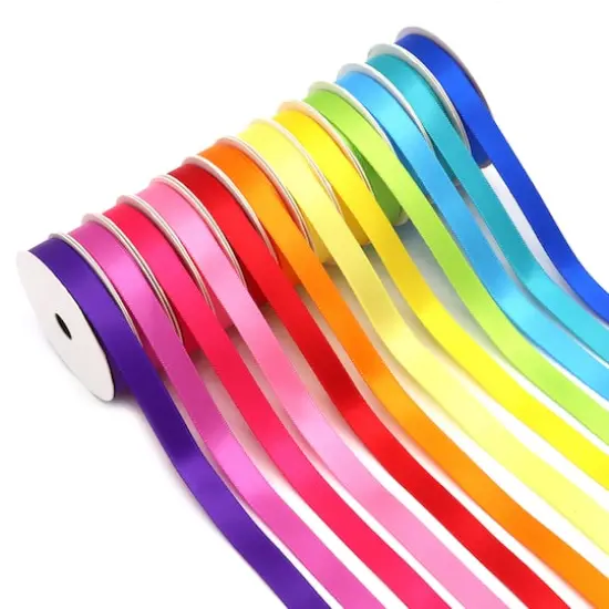 Gwen Studios 3/8" x 3yd. Brights Single Faced Satin Ribbon Pack, 12ct. {1}