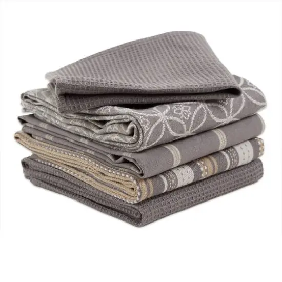 DII&reg; Dish Towel & Dishcloth Set Gray {5}