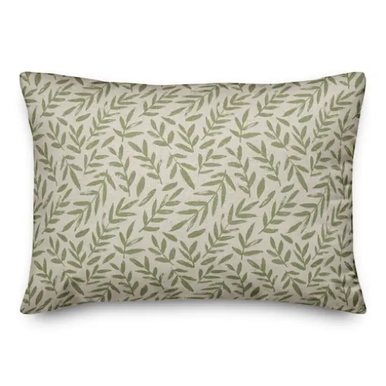 Rough Leaf Pattern Pillow 4 14" x 20" Throw Pillow {1}