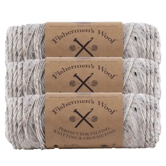 3 Pack Lion Brand&reg; Fishermen's Wool&reg; Yarn Birch Tweed {1}