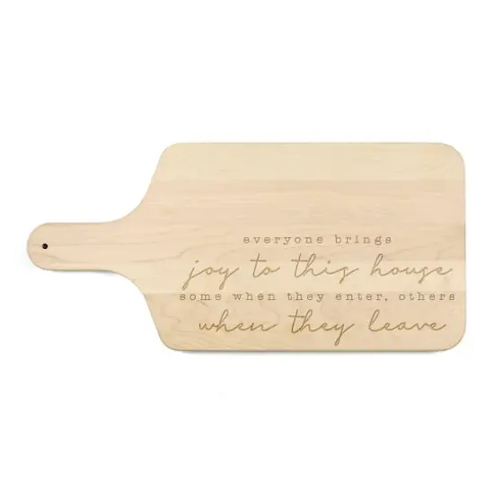 17" Joy in This House Maple Paddle Cutting Board {1}