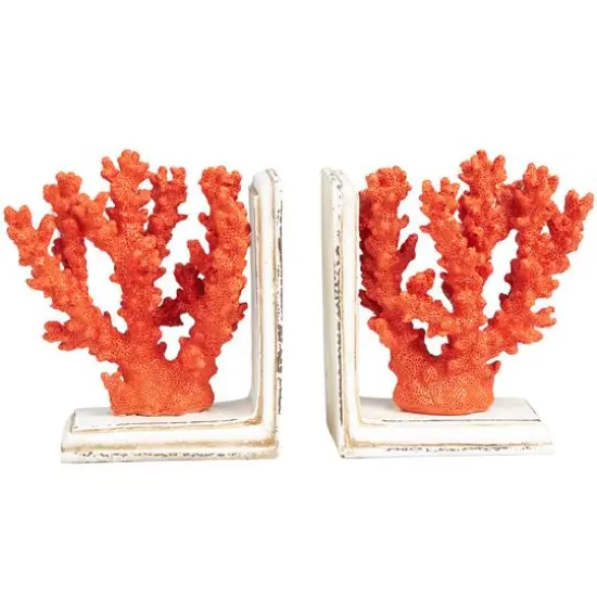 7" Orange Coral Reef Bookends, 2ct. {1}