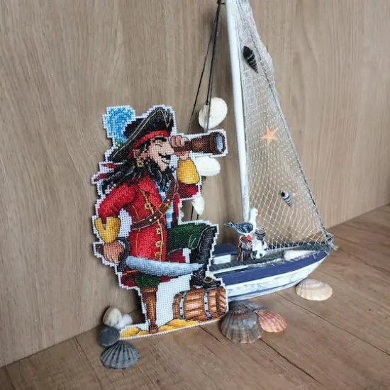 MP Studia Brave Pirate Plastic Canvas Counted Cross Stitch Kit {3}