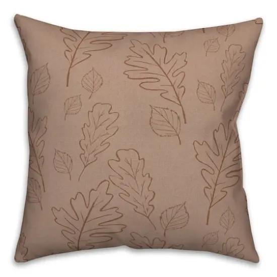 Dusty Rose Large Leaf Pattern Throw Pillow {3}