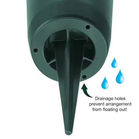 FloraCraft&reg; Eternity&trade; Green Plastic Cemetery Vase with FloraFōM&reg; Insert {5}