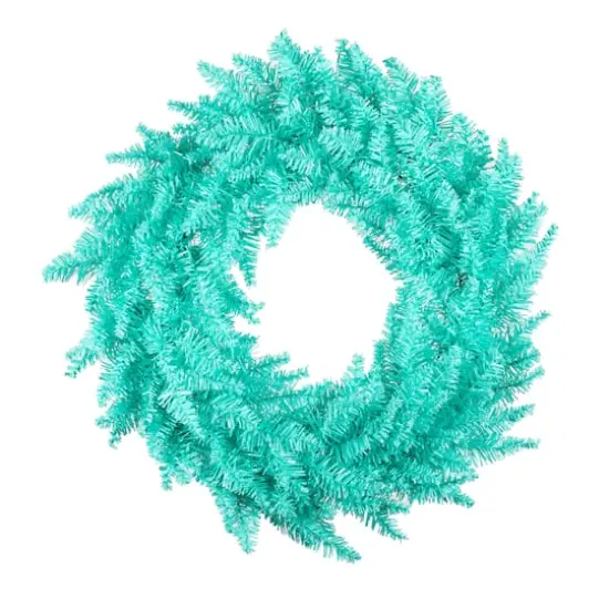 24" Unlit Aqua Fir Artificial Christmas Wreath {1}