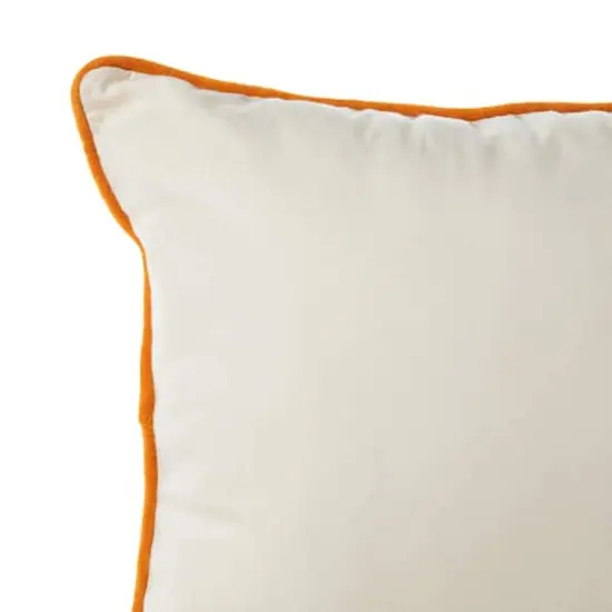 Glitzhome&reg; 18" Fall Embroidered Pumpkin Pillow Cover {8}