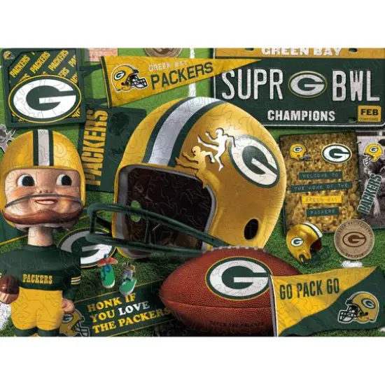 Retro Series Wooden Puzzle Green Bay Packers {1}