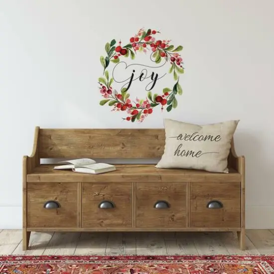 RoomMates Merry Christmas Wreath Peel & Stick Wall Decals {4}