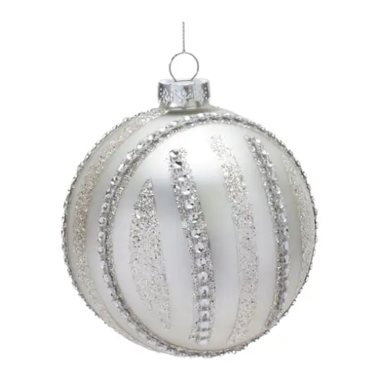 6ct. 4" Jeweled Glass Ball Ornaments {1}