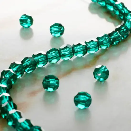 Preciosa Glass Crystal Round Beads, 4mm by Bead Landing&trade; Emerald {3}
