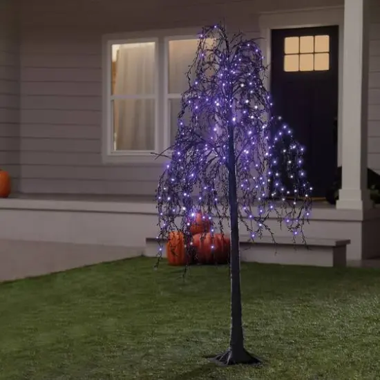5ft. Purple LED Lighted Willow Tree by Ashland&reg; {4}