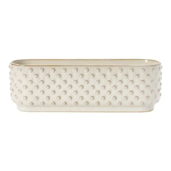 Hello Honey&reg; 15" White Stoneware 3 Section Window Planter {1}