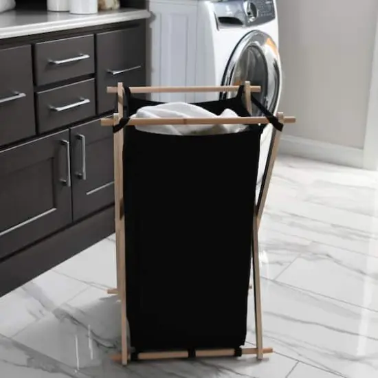 Household Essentials X-Frame Laundry Hamper Black {3}