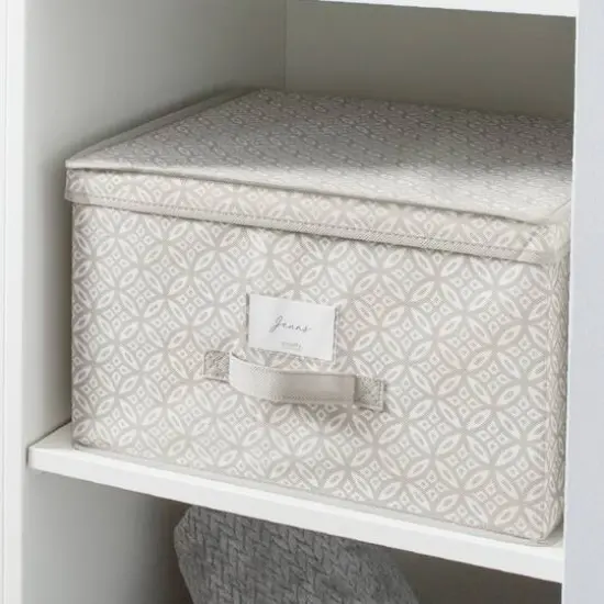 Simplify Jumbo Gray Boho Storage Box {6}