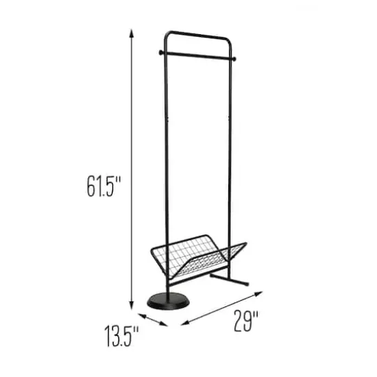 Honey Can Do Swivel Entryway Coat Rack with Shoe Storage {6}