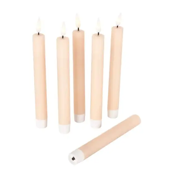8" Flameless Wax Candles with Remote Control, 6ct. Pink {3}