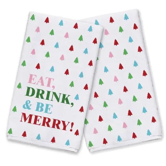 Eat Drink and Be Merry Tea Towels - Set of 2 {1}