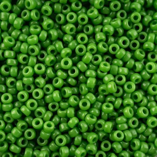 John Bead 11/0 Miyuki Glass Seed Beads, 13g Green Pea Opaque {1}