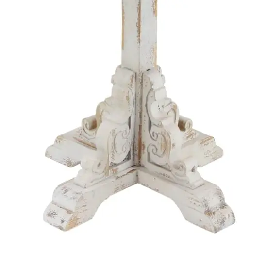 23" Gray Chinese Fir Farmhouse Accent Table {4}