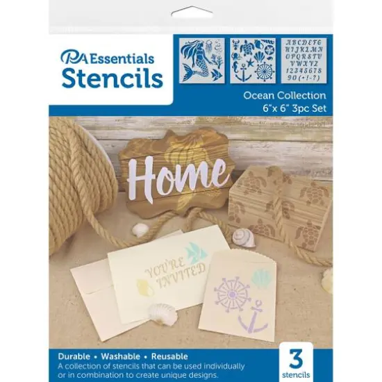 PA Essentials Ocean Collection Stencil Set {1}