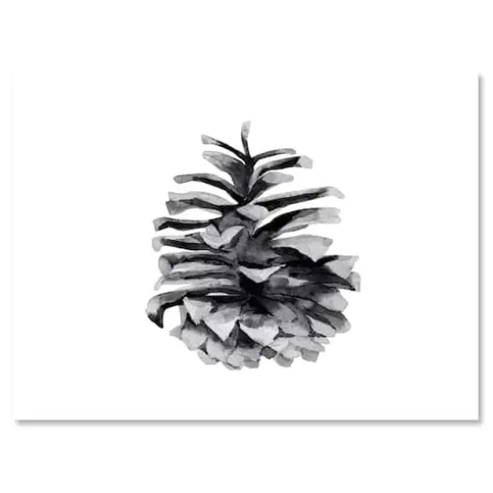 Designart - Conifer Cone Monochrome - Traditional Canvas Wall Art Print {5}