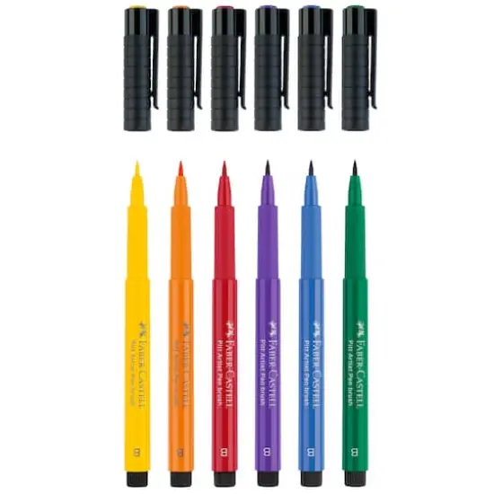 Faber-Castell® PITT® 6 Color Artist Brush Pen Set Color Wheel {3}